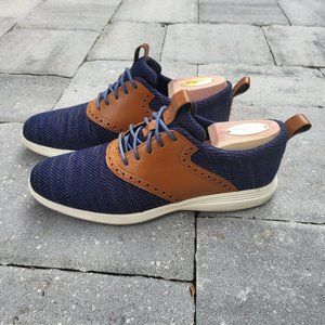 Cole Haan Grand Tour Knit Oxford Navy Blue/Tan